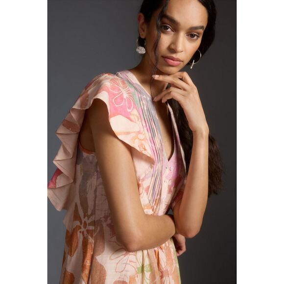 Anthropologie Multicolor Floral Maxi Dress - Picture 4 of 12